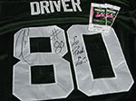 Donald Driver autographed jersey-Packers tickets