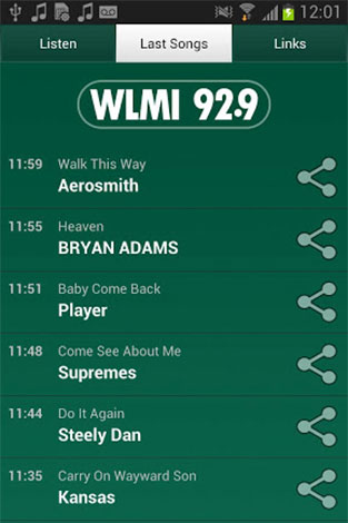 Android Playlist Screenshot