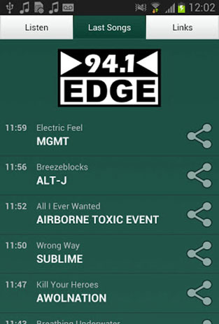 Android Playlist Screenshot