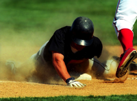 Baseball Player Sliding
