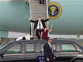Bryan and Nikki Getting off the Campaign Plane
