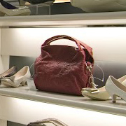 Purse on a shelf