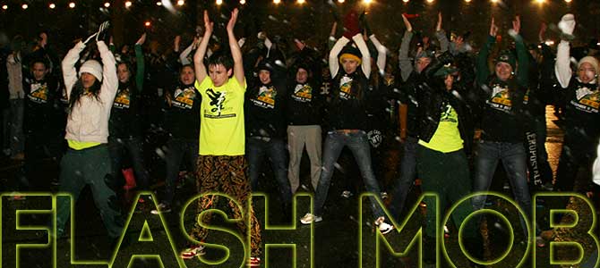 Lambeau Field flash mob image