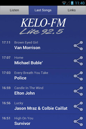 Android Playlist Screenshot