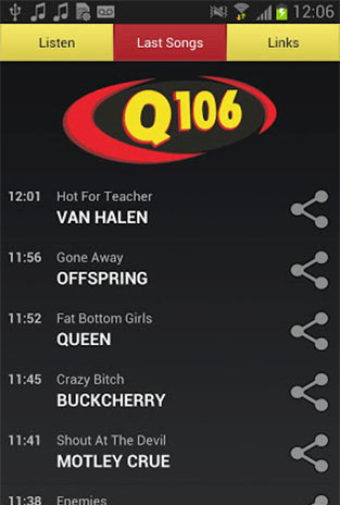 Android Playlist Screenshot