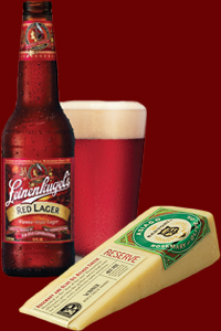 Leinies Red Lager and Asiago