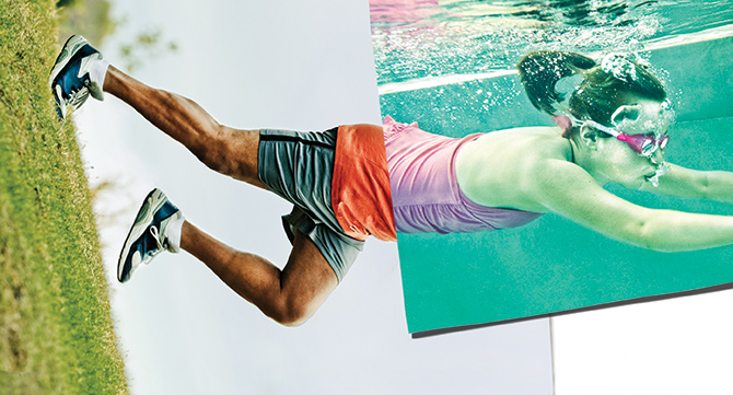Runner and swimmer