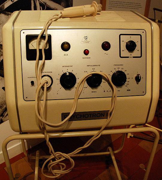 therapy electroshock shock machine device medical depression psychosis still cc