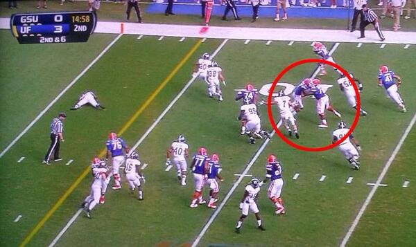 florida georgia block players southern vs gators each football lost blocking fan against offensive gator every