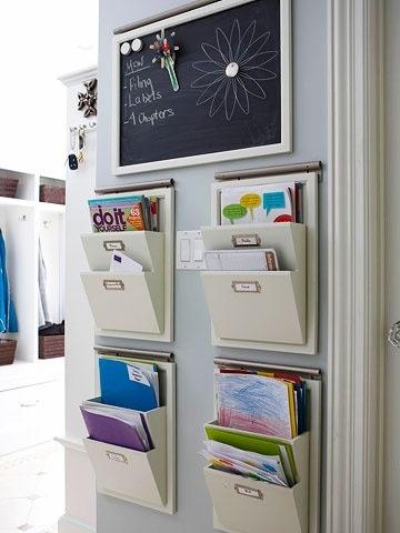 organization office kitchen organizing center desk storage paper station organized schedule organizer tips keep homework things mail idea command child