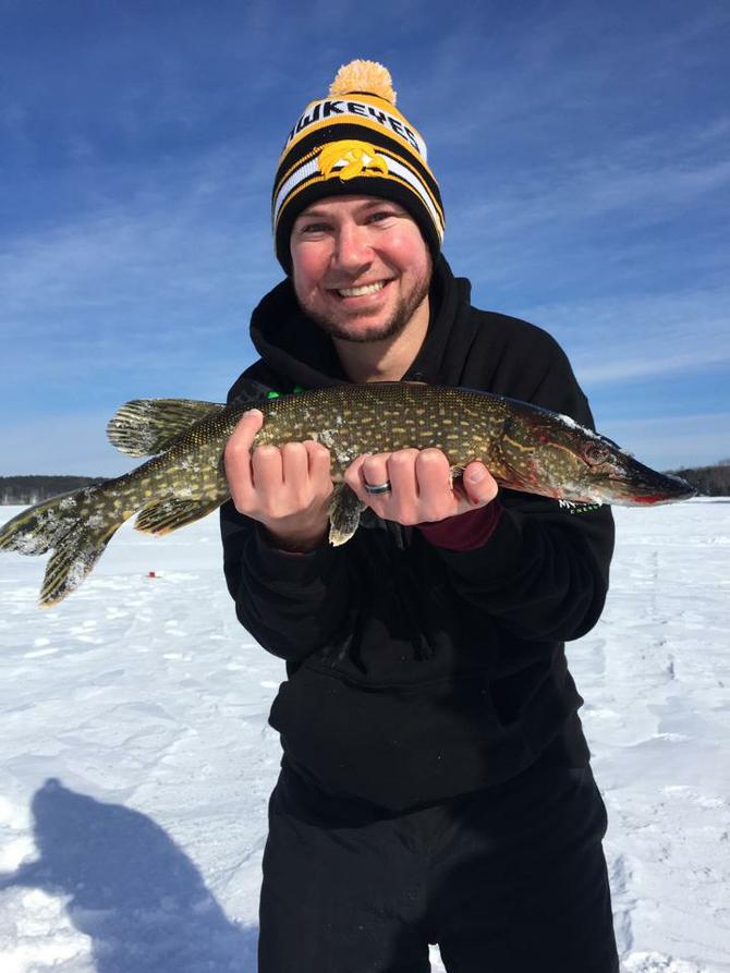 i went ice fishing for the first time and caught 2 fish!